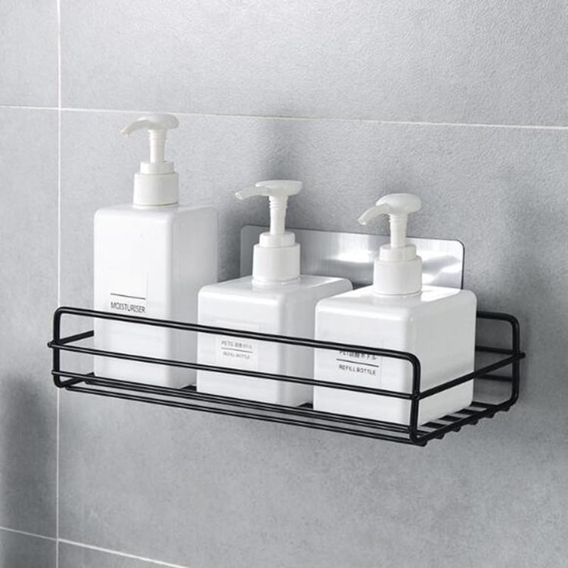 Bathroom Wall Shelf No Drill Metal Bathroom Organizer 0