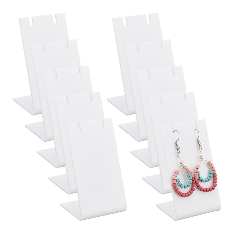 10PCS Acrylic Earring Display Stand For Jewelry Organization And Retail Showcase 6