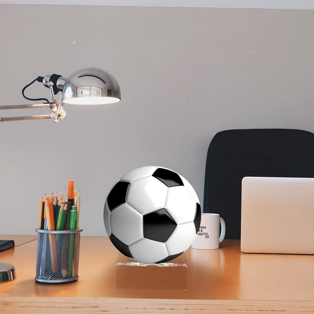 Premium Acrylic Football Display Stand Set For Sports Ball Showcase 2PCS 1
