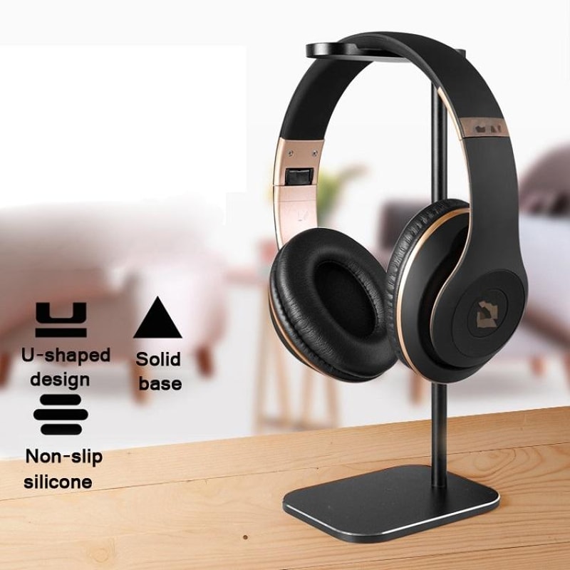 Premium Aluminum Headphone Stand With Anti Slip Base For Gaming Headsets And Office Desks 0