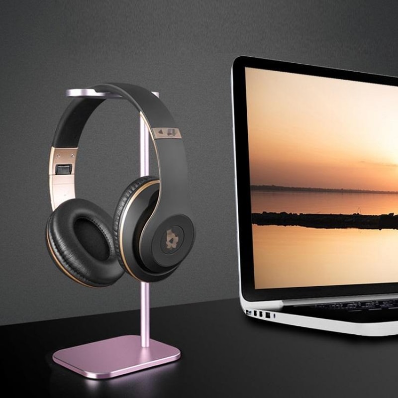 Premium Aluminum Headphone Stand With Anti Slip Base For Gaming Headsets And Office Desks 1