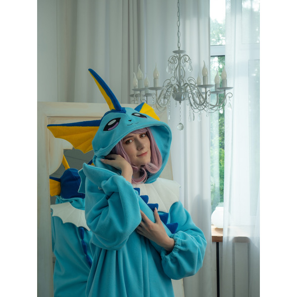 Vaporeon pokemon kigurumi adult onesie pajama 02.jpg