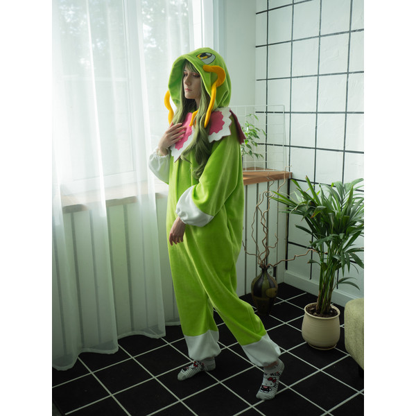 Meganium pokemon kigurumi adult onesie pajama 01.jpg