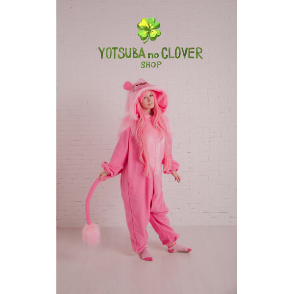 Pink lion Steven Universe kigurumi adult onesie pajama 05.jpg