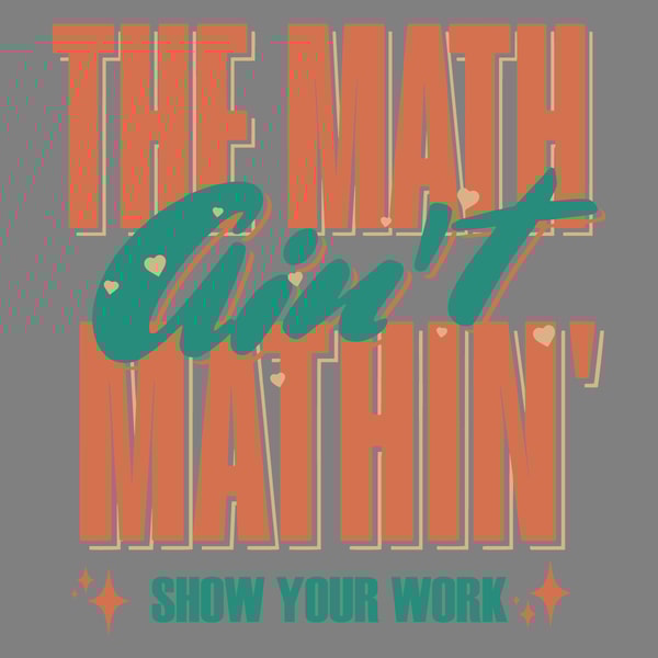 The Math Aint Mathin Show Your Work SVG Digital Download Fil | Inspire ...