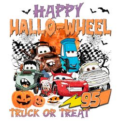 happy hallo wheel truck or treat lightning mcqueen png
