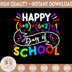 Math Formula 100 Days Of School svg Png Teacher Boy Girl Gift Svg, 100 Days of School Math Svg Png dxf Cricut Cut file