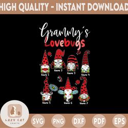 Personalized Grandma's Lovebugs Png, Personalized With Grandkids Names Png, Valentines Day Gift For Grandma Nana Mimi