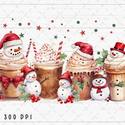 christmas coffee latte png file, retro christmas sublimation, snowman coffee png, christmas coffee lover png, snowman pn