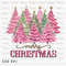 Merry Christmas PNG File, Christmas Tree Sublimation, Pink Watercolor Christmas Tree Design, Instant Digital Download.jpg