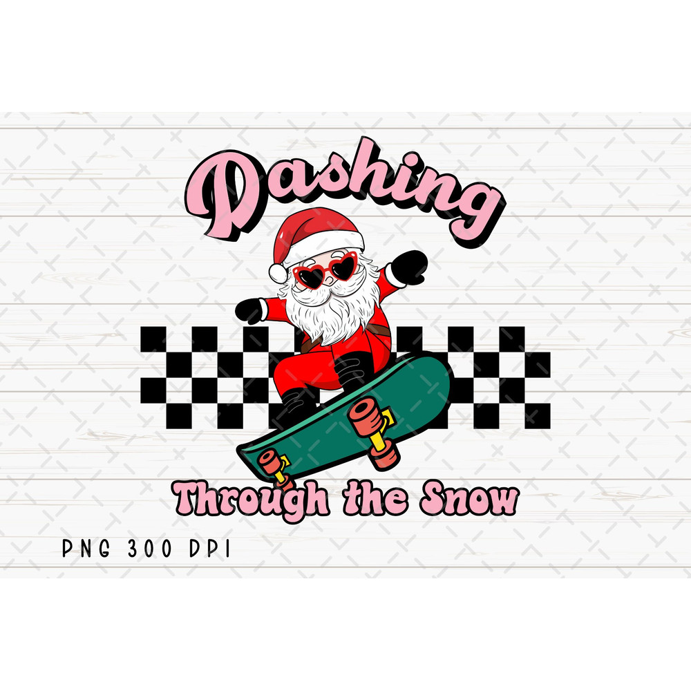 Retro Santa PNG File, Merry Christmas Sublimation, Santa Skateboard png, Christmas Vibes png, Christmas Funny png, Instant Digital Download.jpg