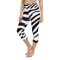 Zebra Skin Seamless Pattern Yoga Capri Leggings 0