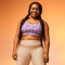Cartoon Love Hearts Pattern Longline Sports Bra 0