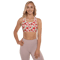 Red Rose Flowers Seamless Pattern Padded Sports Bra 0