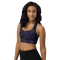 Space Galaxy Stars Pattern Longline Sports Bra 1