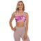 Modern Girly Purpl Pink Lilac Camo Pattern Padded Sports Bra 1