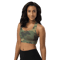 Camo Woodland Military Pattern Longline Sports Bra 0