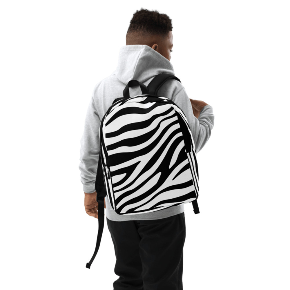 Zebra Skin Seamless Pattern Minimalist Backpack 0