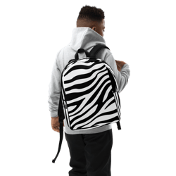 zebra skin seamless pattern minimalist backpack