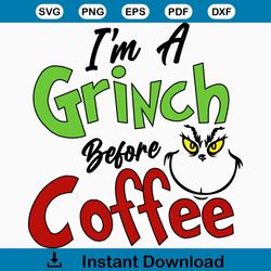 im a grinch before coffee png, Funny Christmas SVG, Retro Christmas SVG, Rollin Up Christmas Spirit svg, Retro Christmas