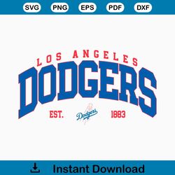 Los Angeles Dodgers 1883 Svg Digital Download