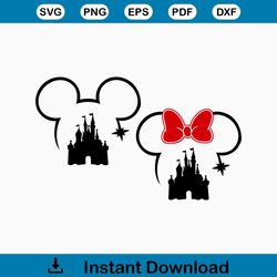 SVG, Mickey, Minnie, outline, castle, cricut, png, silhouette,DIY, shirt, vinyl, create your own, vacation, family