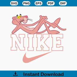 Pink Panther SVG PNG Pdf files, cute Party props dxf, Laser cutting cricut , Glowforge dxf, Pink poster, Baby sticker