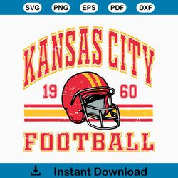 Kansas City Football PNG, Football Team PNG, Kansas City Football Sweatshirt, Football png Digital Clipart Vintage Kansa