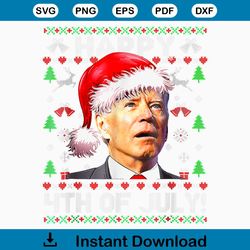 joe biden happy 4th of july png, biden christmas png, ugly christmas png, funny joe biden christmas png, funny christmas