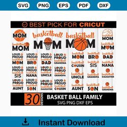 Basketball family Svg bundle, loud and proud basketball svg, Basketball team svg, Basketball mom svg, Basketball life