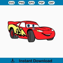 lightning mcqueen cars vector svg, cars svg, lightning mcqueen svg, clipart disneyland ears svg cut file cricut layered