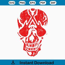 electric bass guitar halloween svg, skull guitar svg, rock and roll skeleton guitar svg, music lover, halloween skull