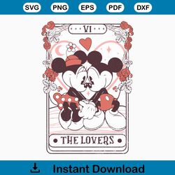 Mickey and Minnie The Lovers SVG