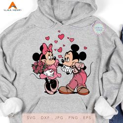 mickey and minnie happy valentines day svg