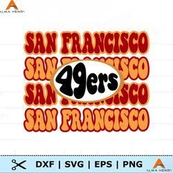 Retro San Fransico 49ers Football SVG