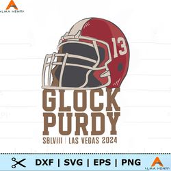 Glock Purdy LVIII Las Vegas San Fransisco 2024 SVG