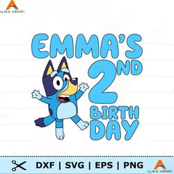 Personalized Bluey Birthday Party SVG