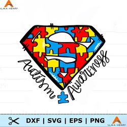 Autism Awareness Superhero Logo SVG