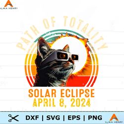 Path of Totality Solar Eclipse Funny Cat PNG