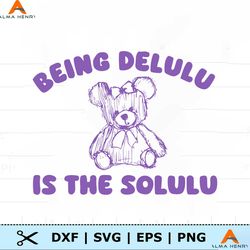 Retro Being Delulu Is The Solulu SVG