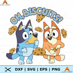 Oh Biscuits Bluey Bingo Cartoon PNG