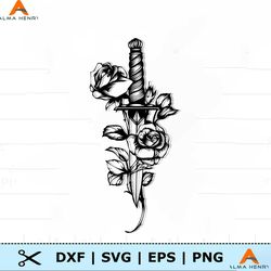 rose svg, digital file rose for printing on t-shirts, file for paper cutting, dx