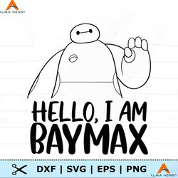 hello i'm baymax svg big hero png clipart , disneyland ears svg clipart svg, cut