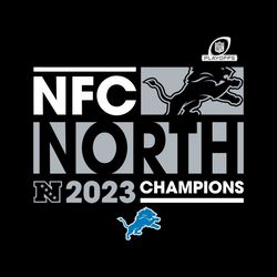 NFC North 2023 Champions Detroit Lions Svg