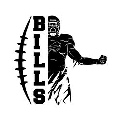 Bills Football Player Svg Digital Download