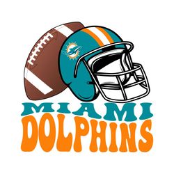 Miami Dolphins Helmet Football Svg Digital Download