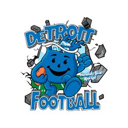 Detroit Football Honolulu Blue Kool Aid Svg