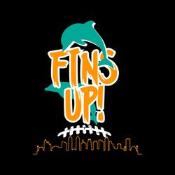 Fins Up Miami Dolphins Football Svg Digital Download