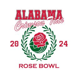 Alabama Crimson Tide Football Rose Bowl 2024 Svg