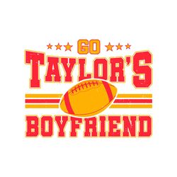 Retro Go Taylors Boyfriend Kansas City Football Svg